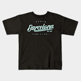 Barcelona Spain Travel Kids T-Shirt